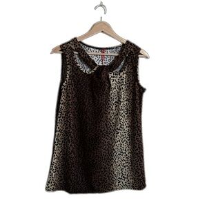Wildly Chic:‎ NWT Emily Stacy Sleeveless Cheetah Print Blouse - Small